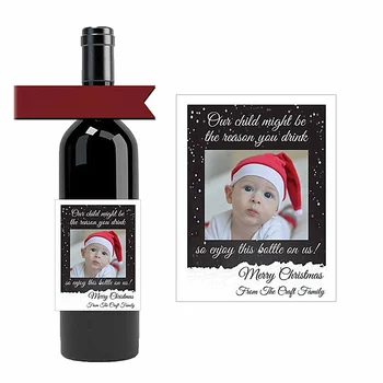 Po meri foto Steklenico Vina Oznako,Božično darilo za Psov,naš otrok je lahko razlog, piti,smešno darilo za varuška