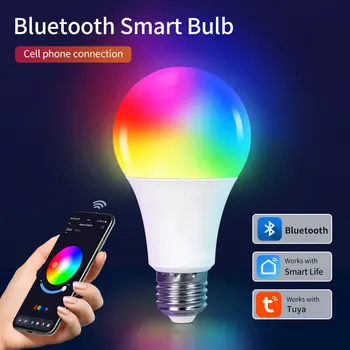 Tuya Smart Življenje Bluetooth Pet-način Žarnica Svetlobo Telefon Daljinski upravljalnik Pametni E27 220V-240V 110V Razsvetljave v Zaprtih prostorih Vzdušje Led Žarnice