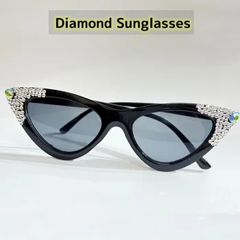 NOVA Modna sončna Očala Diamond Mačka Oči, Majhen Okvir UV400 Odtenki Letnik Očala Zunanja Zaščita pred Soncem Sonce Očala Oculos De Sol