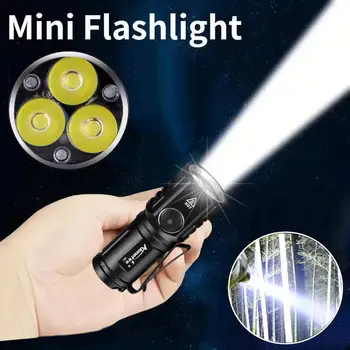 2000LM Zmogljiv Mini EOS LED Svetilka Prenosni USB Polnilne Majhen Žep Svetlobe Super Svetla Baklo Taborjenje Luč X61