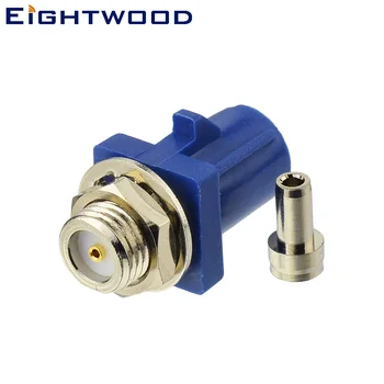 Eightwood Fakra Spajkanje Pregrade Plug Moški RF Koaksialni Priključek Kika 1.13 mm Kabel Modra za GPS Telematike ali Navigacijo
